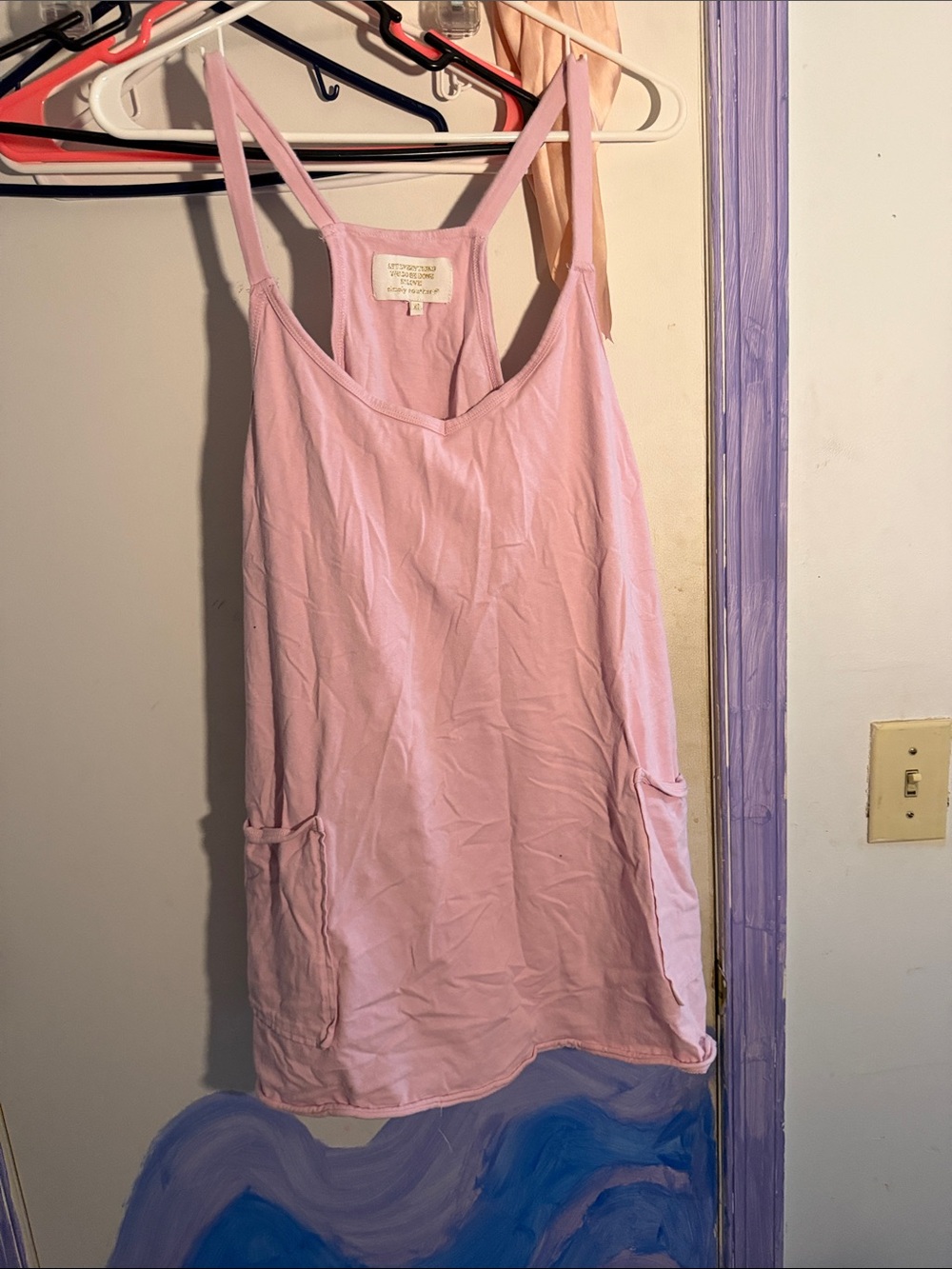 Light Pink Women’s Sleeveless Pocket Tank Dress